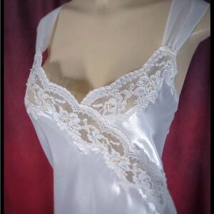 Intimo amore Elegant Bridal White Lace Slip Dress